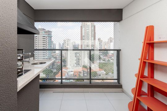 Varanda da Sala de apartamento para alugar com 2 quartos, 62m² em Jardim das Acácias, São Paulo