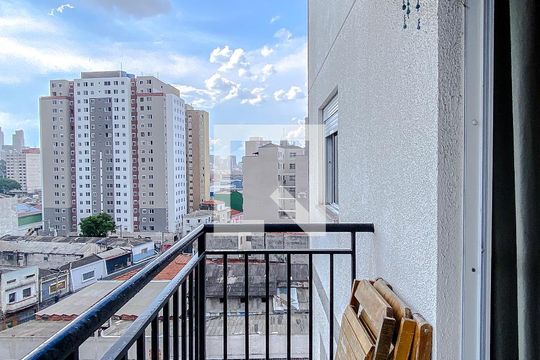 Varanda da Sala de apartamento para alugar com 1 quarto, 29m² em Brás, São Paulo