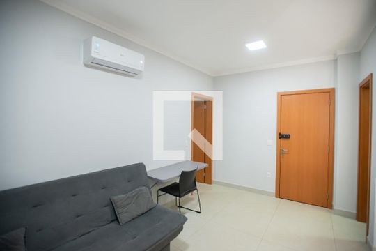 Sala de apartamento para alugar com 1 quarto, 45m² em Jardim Recreio , Ribeirão Preto