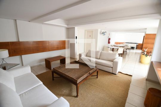 Área comum - Salão de festas de apartamento para alugar com 2 quartos, 63m² em Mansões Santo Antônio, Campinas