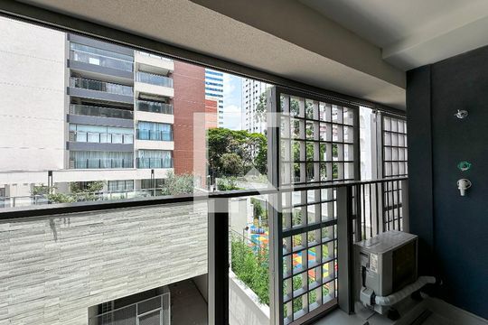 Sacada de apartamento à venda com 1 quarto, 24m² em Brooklin, São Paulo