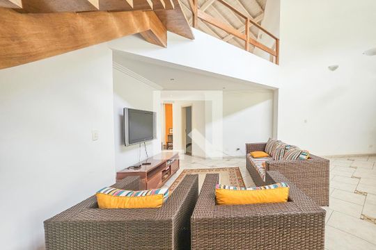 Sala 2 de casa de condomínio para alugar com 6 quartos, 420m² em Balneário Praia do Pernambuco, Guarujá