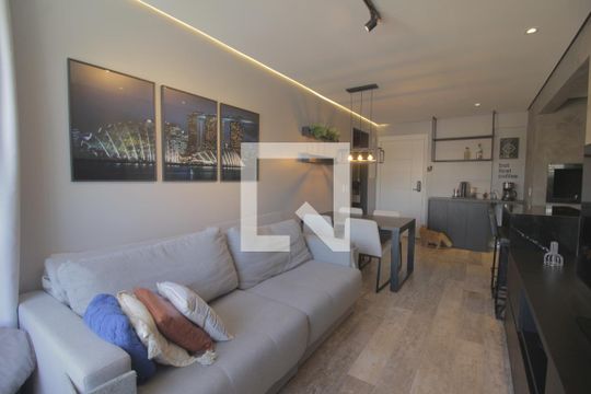 Sala de apartamento à venda com 1 quarto, 52m² em Centro, Canoas