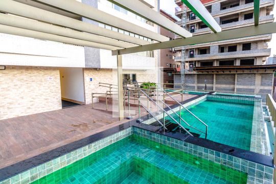 Área comum - Piscina de apartamento para alugar com 2 quartos, 75m² em Boqueirão, Praia Grande