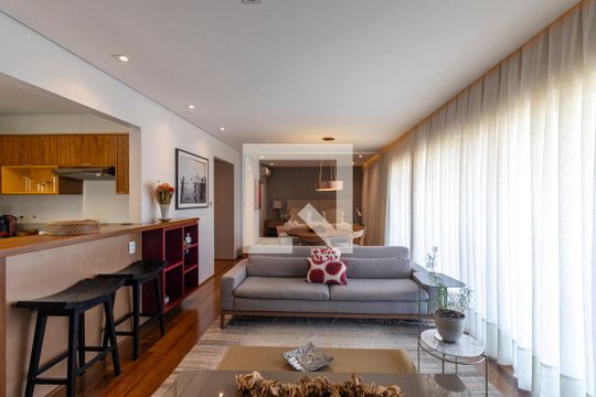 Sala de apartamento à venda com 1 quarto, 95m² em Vila Olímpia, São Paulo