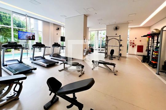 Área comum de apartamento para alugar com 1 quarto, 65m² em Indianópolis, São Paulo