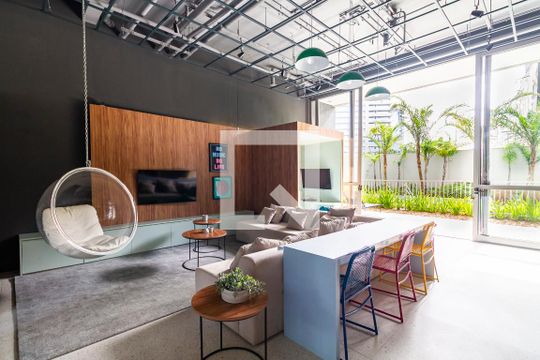 Área comum - Coworking de kitnet/studio à venda com 1 quarto, 27m² em Pinheiros, São Paulo