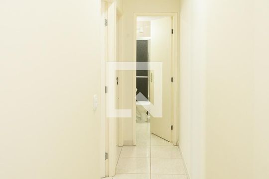 Corredor - Quartos de apartamento à venda com 2 quartos, 56m² em Vila Rica, São Bernardo do Campo