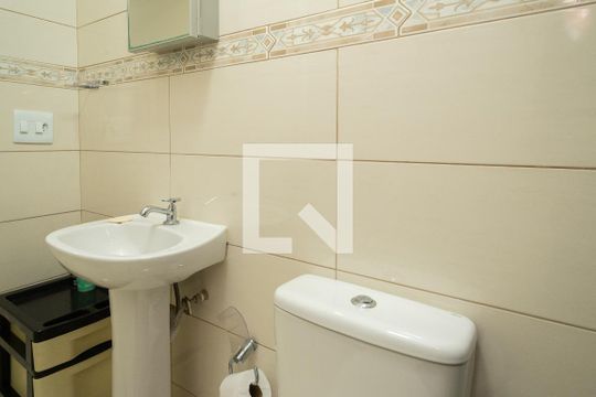 Banheiro Social de apartamento à venda com 2 quartos, 56m² em Vila Rica, São Bernardo do Campo