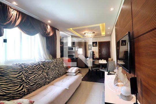 Sala de apartamento à venda com 1 quarto, 67m² em Vila Curuca, Santo André