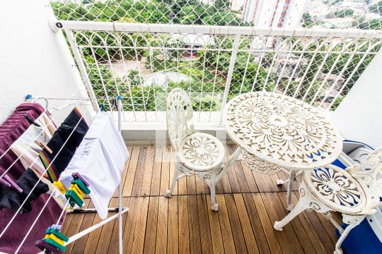 Varanda da Sala de apartamento à venda com 3 quartos, 65m² em Jaguaré, São Paulo