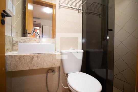 Banheiro da Suíte de apartamento para alugar com 1 quarto, 28m² em Sul (águas Claras), Brasília