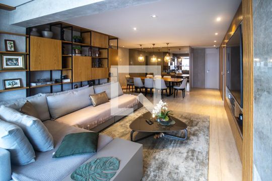 Sala de apartamento para alugar com 3 quartos, 163m² em Bosque da Saúde, São Paulo