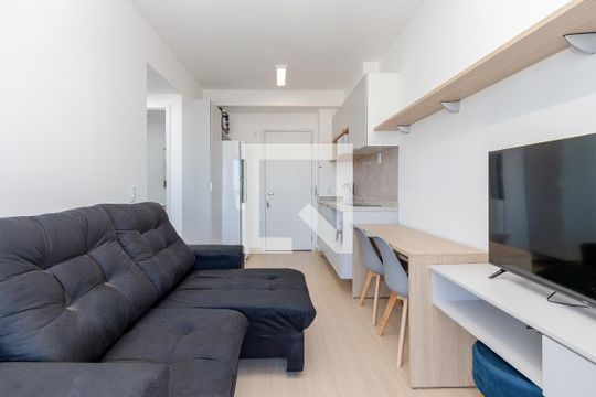 Sala de apartamento para alugar com 1 quarto, 34m² em Santo Amaro, São Paulo