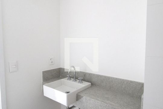 Banheiro da Suíte de apartamento à venda com 1 quarto, 60m² em Indianópolis, São Paulo