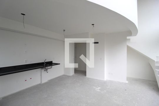 Sala/Cozinha de apartamento à venda com 1 quarto, 60m² em Indianópolis, São Paulo