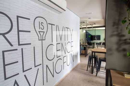 Área comum - Cooworking de kitnet/studio para alugar com 1 quarto, 23m² em Brooklin Paulista, São Paulo