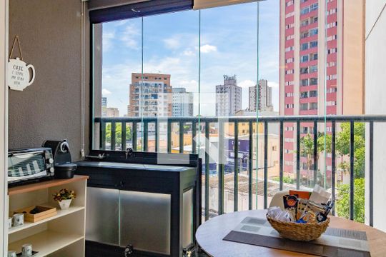 Varanda  de apartamento para alugar com 1 quarto, 25m² em Vila Guarani (zona Sul), São Paulo