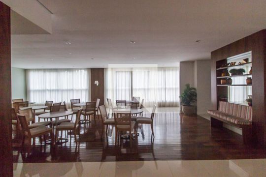 Área comum - Salão de festas de apartamento para alugar com 1 quarto, 50m² em Empresarial 18 do Forte, Barueri
