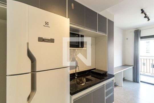 Cozinha - Geladeira de kitnet/studio à venda com 1 quarto, 28m² em Vila Buarque, São Paulo