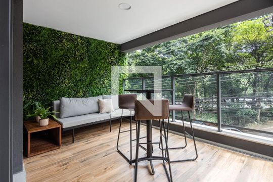 Área comum de apartamento à venda com 1 quarto, 27m² em Pinheiros, São Paulo
