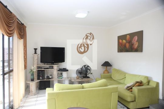 Sala/estar de apartamento para alugar com 4 quartos, 140m² em Canto do Forte, Praia Grande