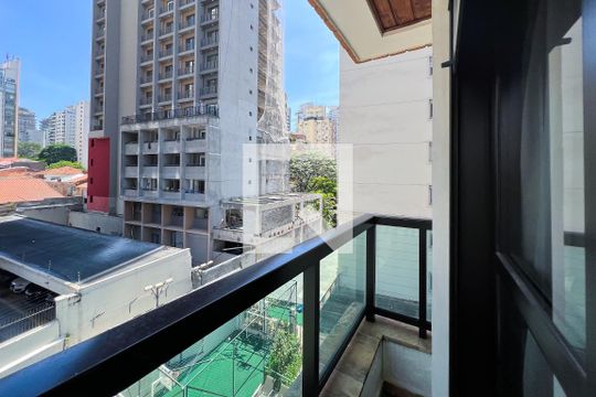 Sacada de apartamento à venda com 1 quarto, 34m² em Vila Nova Conceição, São Paulo