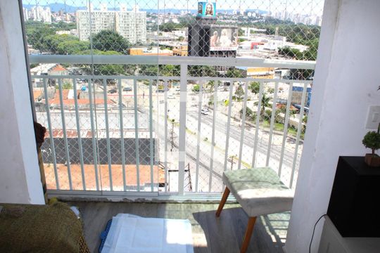 sacada/ Sala de apartamento à venda com 2 quartos, 35m² em Bom Retiro, São Paulo