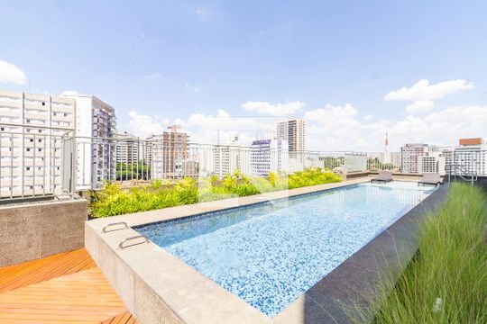 Área comum - Piscina de kitnet/studio para alugar com 1 quarto, 27m² em Sumarezinho, São Paulo