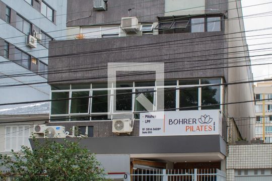 Fachada  de apartamento à venda com 1 quarto, 75m² em Menino Deus, Porto Alegre