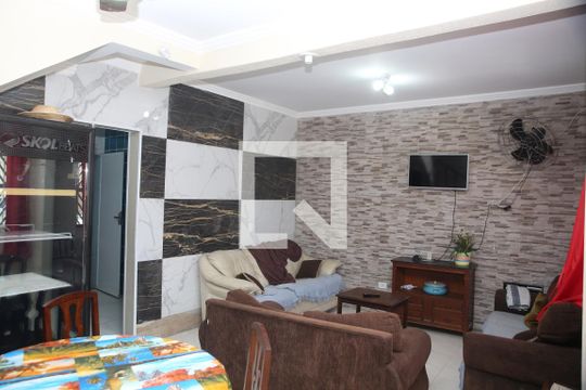 Sala de casa para alugar com 3 quartos, 120m² em Vila Caiçara, Praia Grande