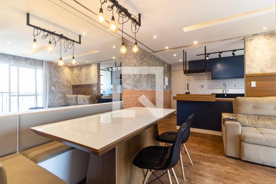 Sala de apartamento para alugar com 2 quartos, 62m² em Vila Santo Estéfano, São Paulo