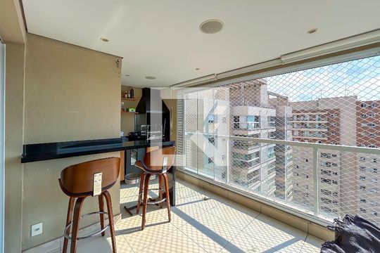 Varanda Sala de apartamento para alugar com 3 quartos, 105m² em Bethaville I, Barueri