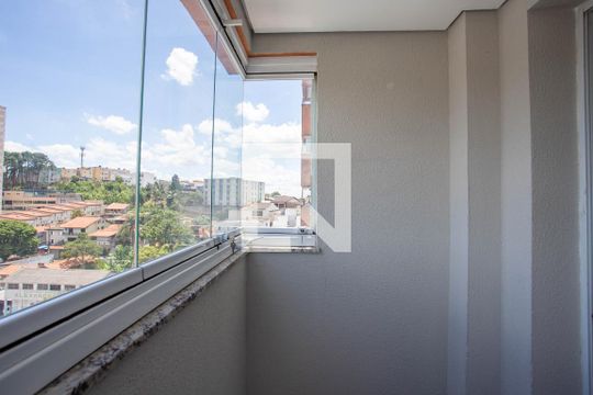 Varanda da sala de apartamento à venda com 2 quartos, 52m² em Centro, Diadema