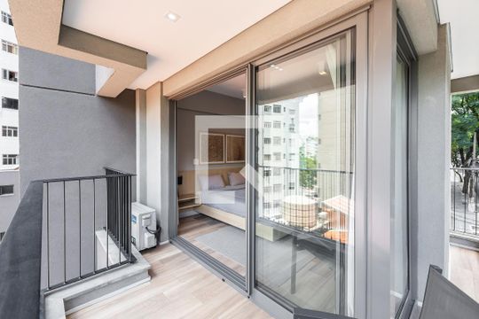 Varanda de apartamento à venda com 1 quarto, 31m² em Cerqueira César, São Paulo