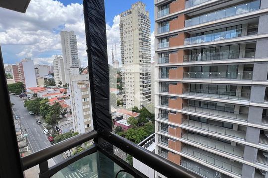 Sacada da suite de apartamento para alugar com 1 quarto, 54m² em Sumaré, São Paulo