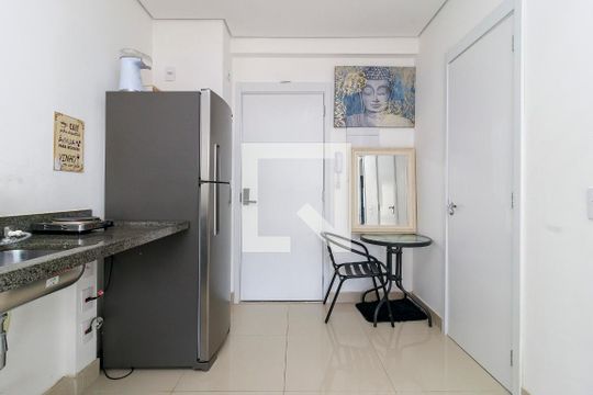 Cozinha de apartamento à venda com 1 quarto, 38m² em Brooklin Paulista, São Paulo