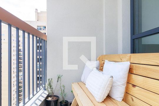 Sala - Varanda de apartamento à venda com 1 quarto, 38m² em Brooklin Paulista, São Paulo