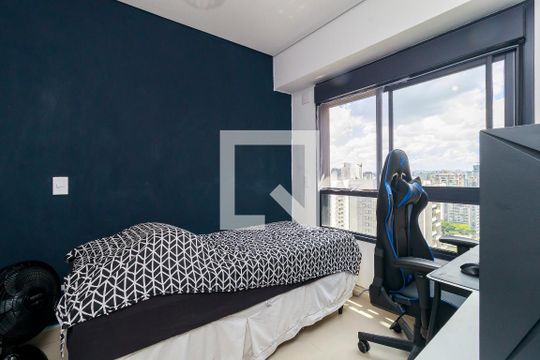 Quarto de apartamento à venda com 1 quarto, 38m² em Brooklin Paulista, São Paulo
