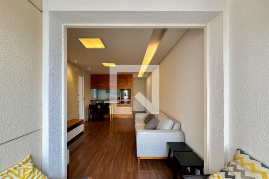 Varanda  de apartamento à venda com 2 quartos, 57m² em Itaim Bibi, São Paulo