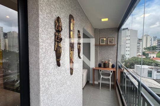 Sacada de apartamento para alugar com 1 quarto, 31m² em Pinheiros, São Paulo