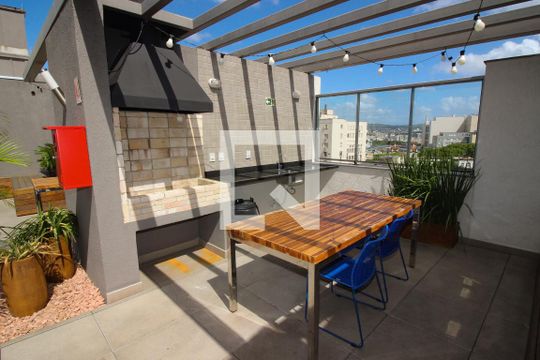 Área comum - Churrasqueira de kitnet/studio à venda com 1 quarto, 22m² em Centro Histórico, Porto Alegre