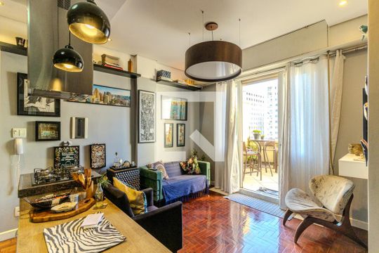 Sala de apartamento à venda com 1 quarto, 63m² em República, São Paulo