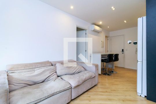 Sala de apartamento à venda com 1 quarto, 42m² em Campo Belo, São Paulo