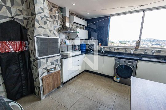 Varanda Gourmet / área de serviço / Cobertura de apartamento à venda com 3 quartos, 118m² em Candelária, Belo Horizonte