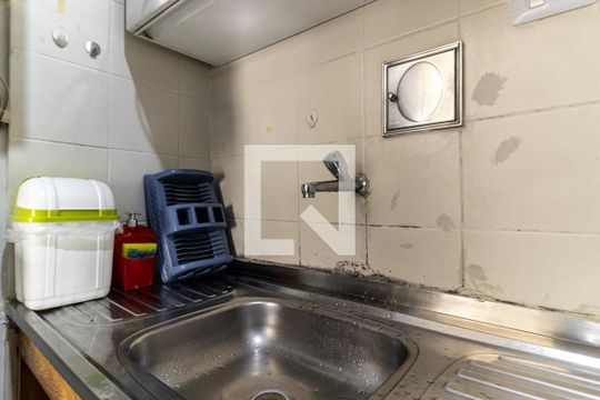 Cozinha de kitnet/studio à venda com 1 quarto, 33m² em Centro, São Paulo