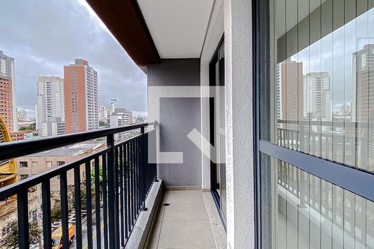 Varanda da Sala de kitnet/studio à venda com 1 quarto, 33m² em Ipiranga, São Paulo