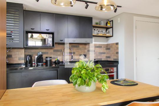 Cozinha de apartamento à venda com 2 quartos, 58m² em Primavera, Novo Hamburgo