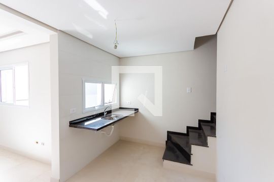 Cozinha de apartamento à venda com 2 quartos, 44m² em Vila Metalurgica, Santo André