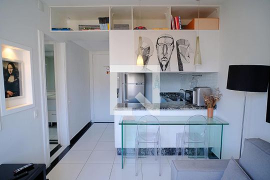 Sala/Cozinha de apartamento à venda com 1 quarto, 47m² em Jardim Paulista, São Paulo